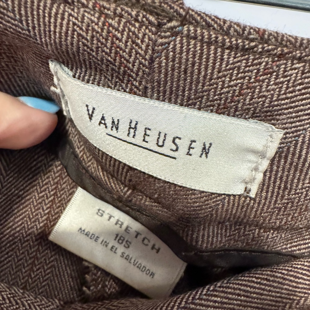 Brown Wide-Leg Van Heusen Trousers - Picture 3 of 4